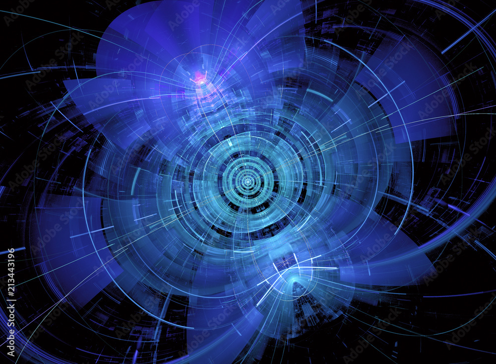 Obraz premium Abstract fractal patterns and shapes. Fractal texture. The colors in the series, Fancy paint. Background consists of fractal color texture.