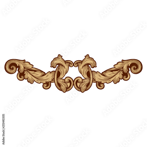 Retro baroque decorations element