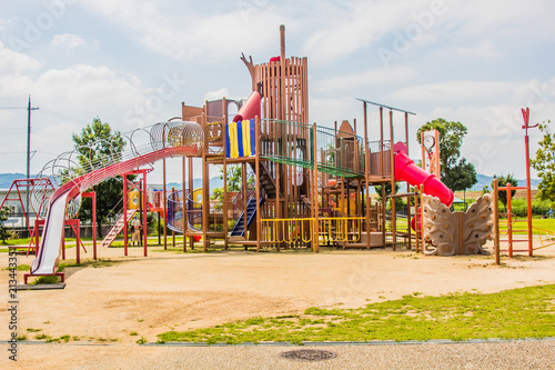 Colorful playground in the park.