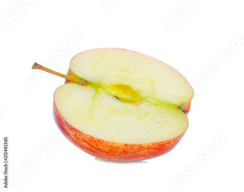 Apple slice on white background