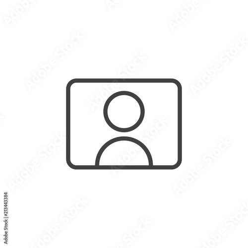 Video Streamer Blogger outline icon. linear style sign for mobile concept and web design. Youtuber simple line vector icon. Symbol, logo illustration. Pixel perfect vector graphics