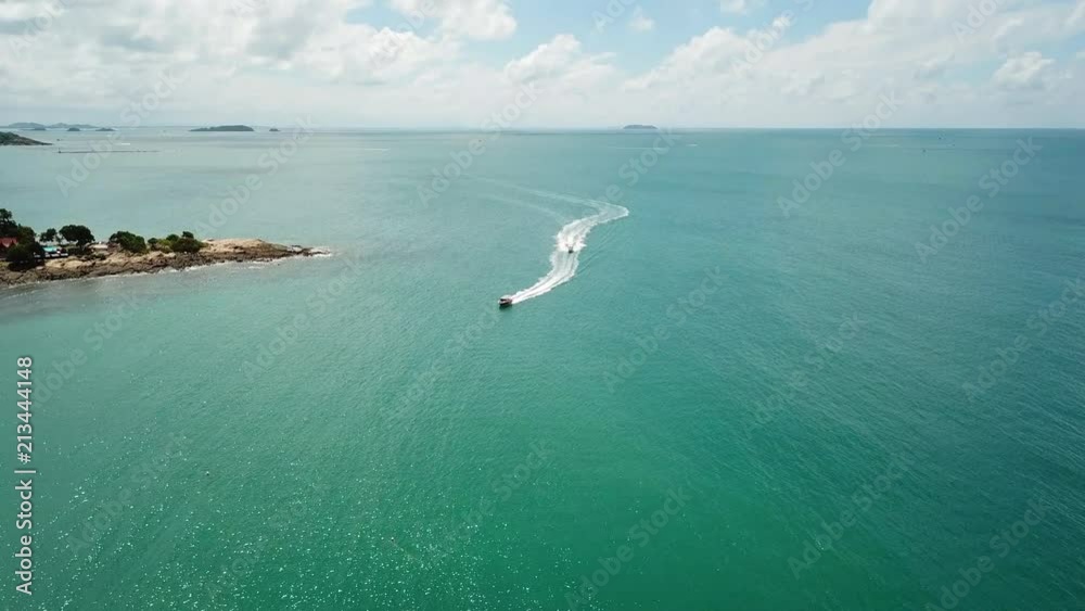 Aerial photos Passenger Ship Come to Koh Samet in Thailand. Aerial photos Passenger Ship Come to Koh Samet in Thailand.