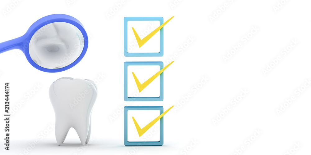 歯科検診チェックのイラストcg Stock Illustration Adobe Stock