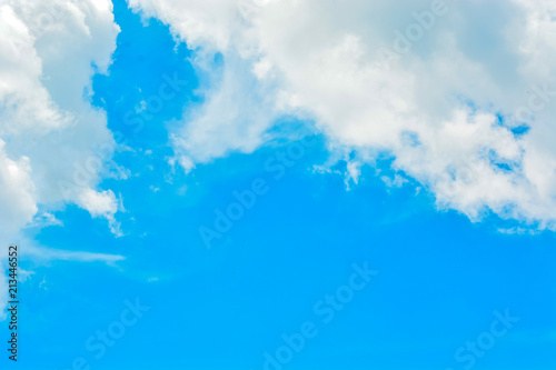 Close up view of cloud in blue sky. 