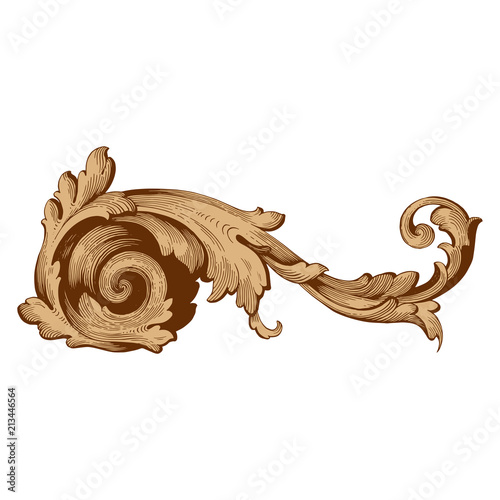 Retro baroque decorations element