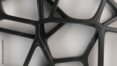 Fototapeta Naklejka Na Ścianę i Meble -  Abstract 3d grate on white background