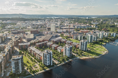 Aerial view of Jyvaskyla, town in central Finland