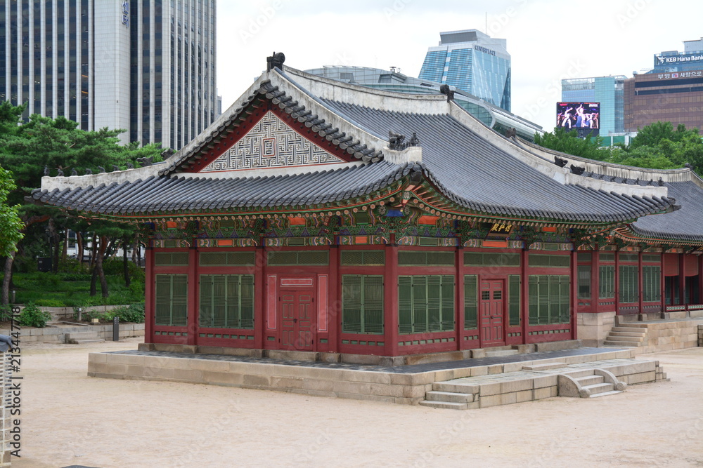 Obraz premium Pałac Deoksugung, Seul, Korea, Korea Południowa