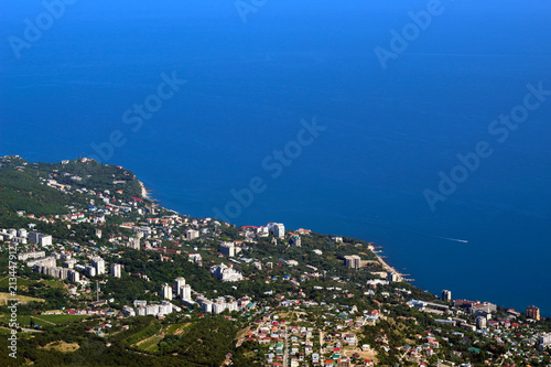 city on the coast, top view © Худеть нездорово Заб