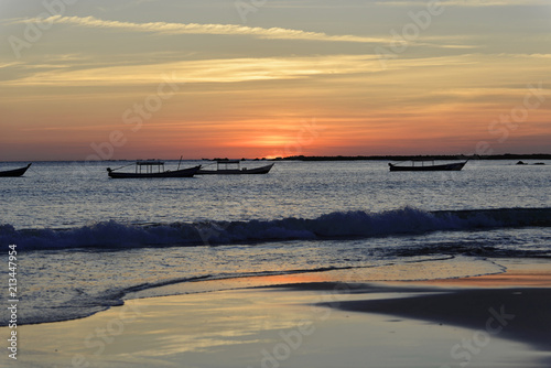 Sonnenuntergang, Ngapali Beach, Rakhine-Staat, Myanmar, Burma, Asien ©  Egon Boemsch