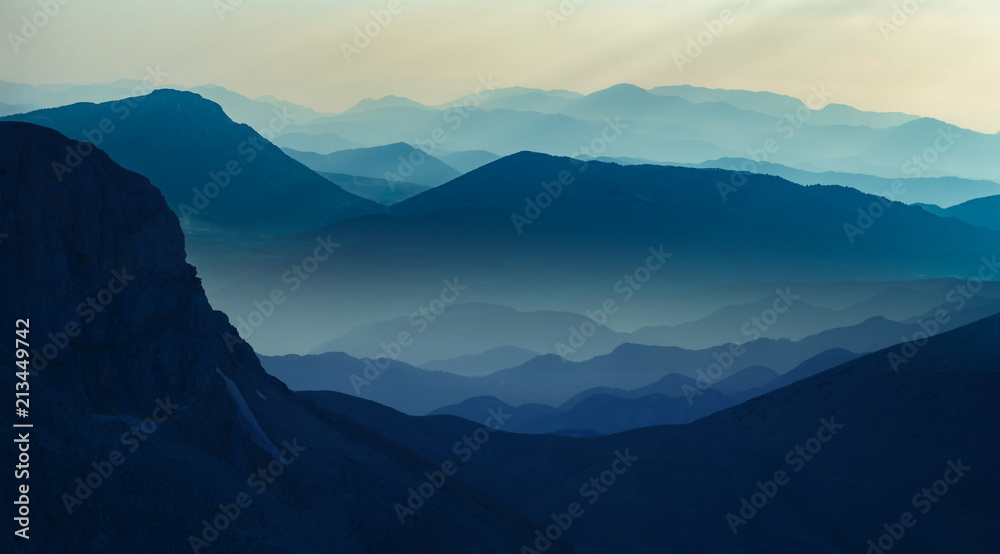 magnificent mountain ranges in the middle toros mountains