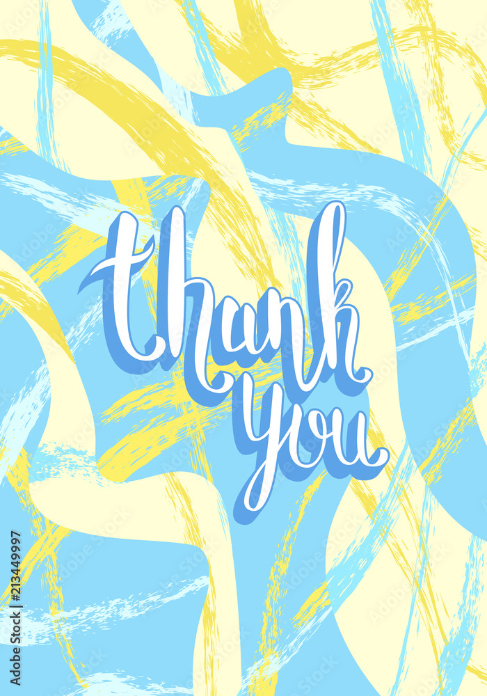 Thank you phrase geometric banner. Vector illustration. Thank you phrase geometric banner. Vector illustration.
