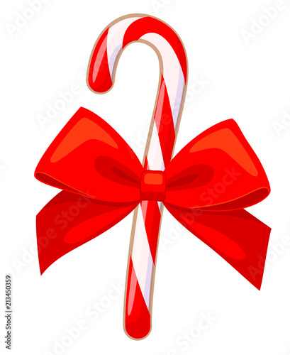 Colorful cartoon candy cane gift