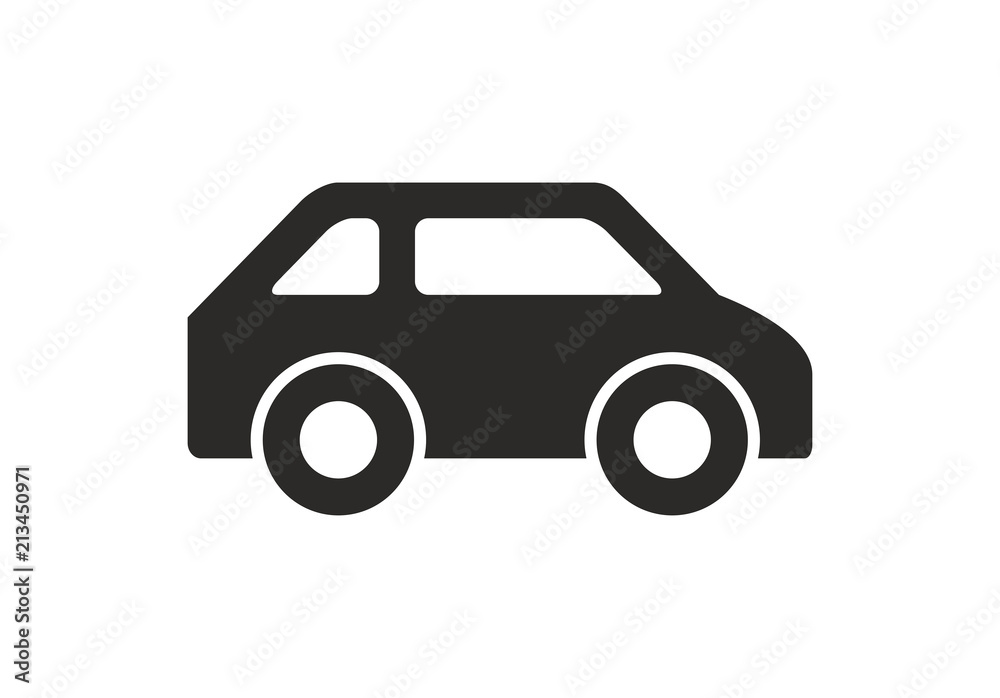 Car icon, Monochrome style. isolated on white background Car icon, Monochrome style. isolated on white background