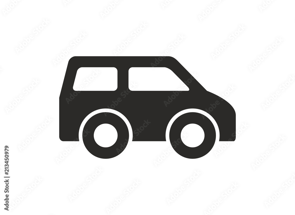 Car icon, Monochrome style. isolated on white background Car icon, Monochrome style. isolated on white background