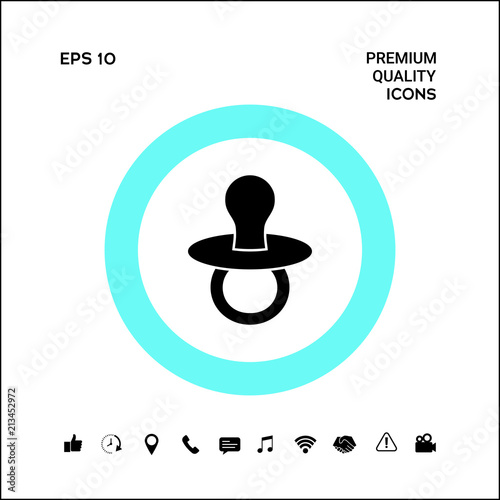 Baby pacifier -  icon