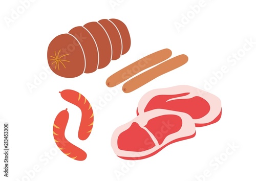 肉類のイラストセット