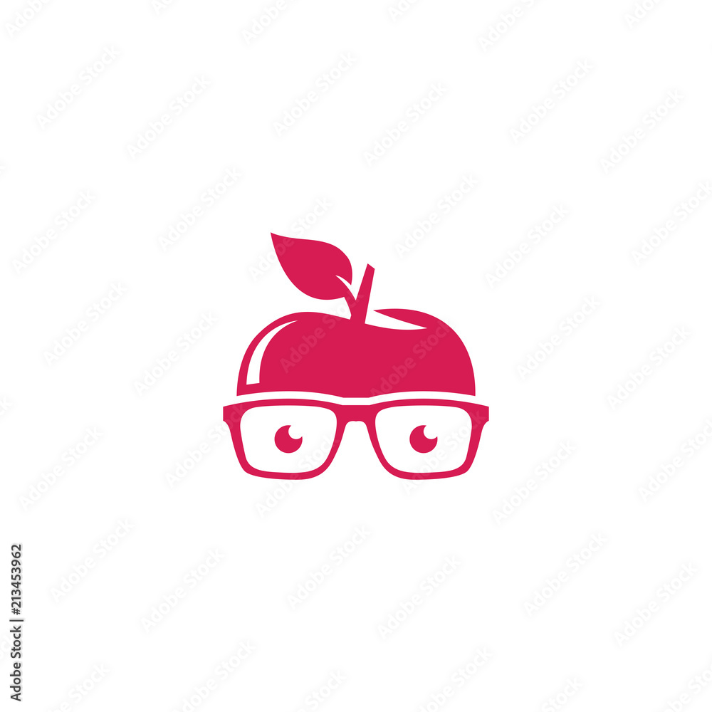 Fruit geek logo design template