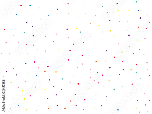 Background with colorful glitter, confetti. Polka dots, circles, rounds. Fiesta pattern. Vector illustration