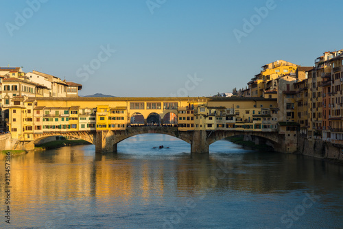 Ponte Vecchio Bridge over Arno river in Florence, Italy