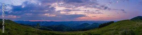 Sunset nature panorama