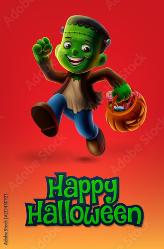 frankenstein cartoon for halloween