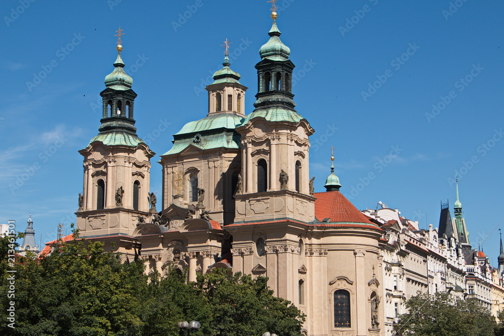 The Church of St Nicholas at Old Town Square in Prague