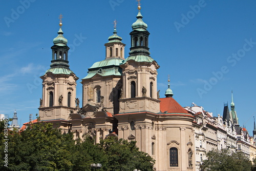 The Church of St Nicholas at Old Town Square in Prague