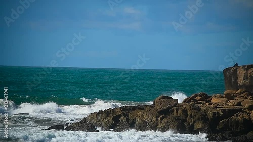 huge waves at imsouane morocco photo