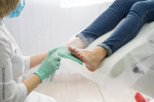 Podiatry skin disinfection