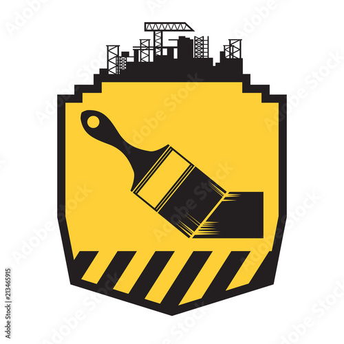 Paint brush construction icon