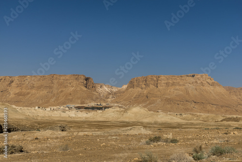 Masada fortress view from the desert