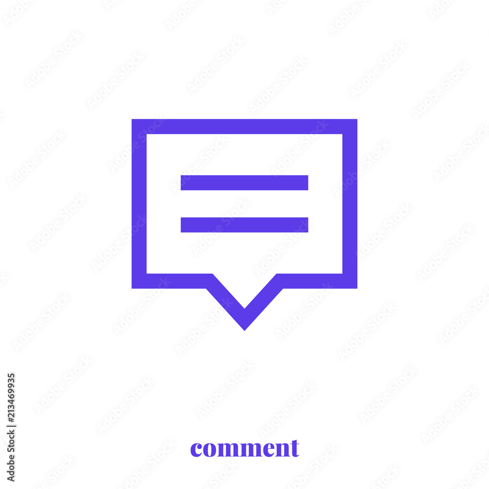 Comment icon vector. Modern, simple flat vector illustration for web site or mobile app Comment icon vector. Modern, simple flat vector illustration for web site or mobile app