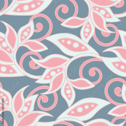 Floral background. Seamless vector pattern © antalogiya