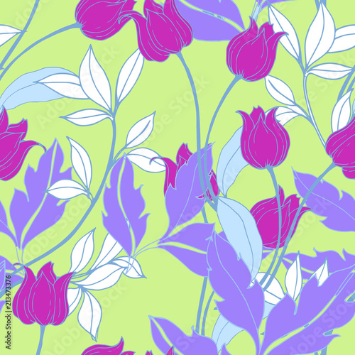 Abstract elegance pattern with floral background.