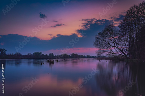 Sunrise on river