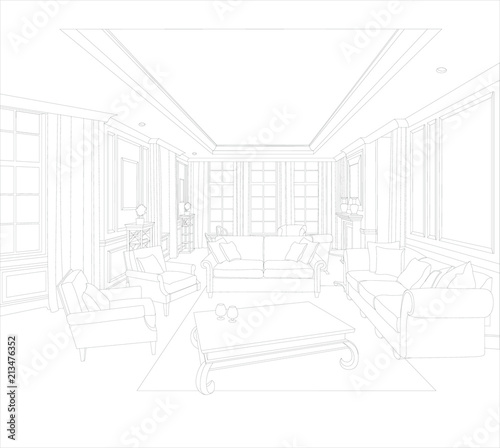 3D Graphical drawing interior