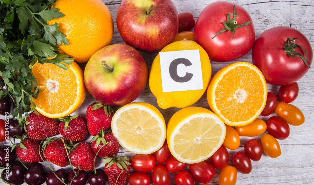 Healthy food - food products with a high content of vitamin c.