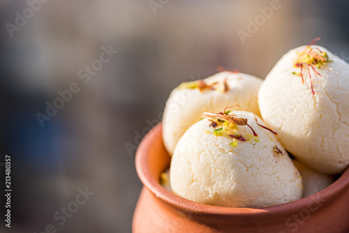 Indian dessert Rasgulla, Bengali cuisine of sweet made with milk