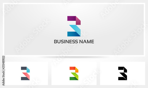 Number 3 Three Third Logo