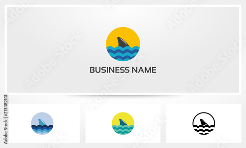 Shark Fin Ocean Sea Logo