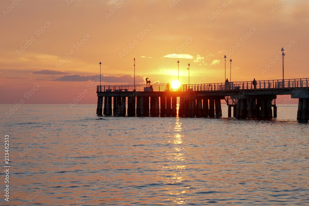 jetty in the sunset