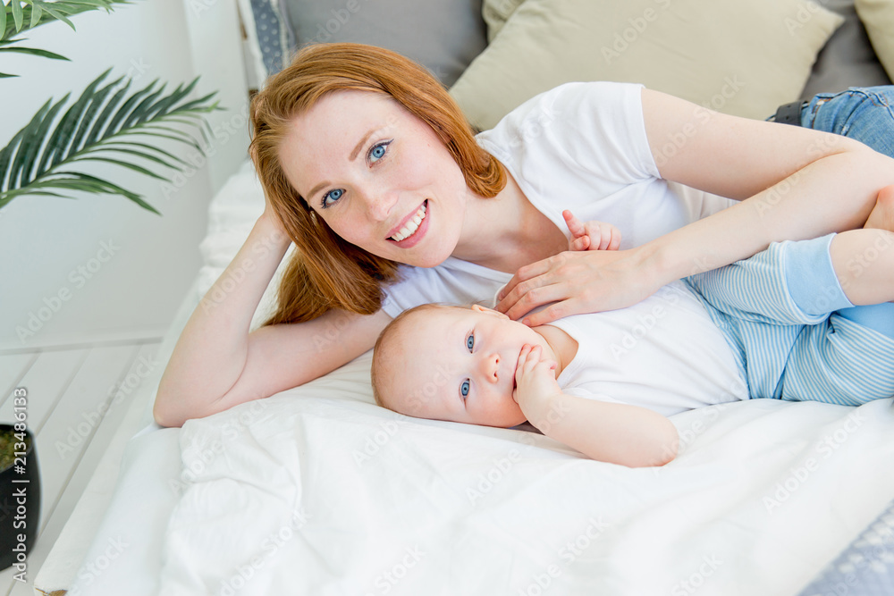 Mother with a baby