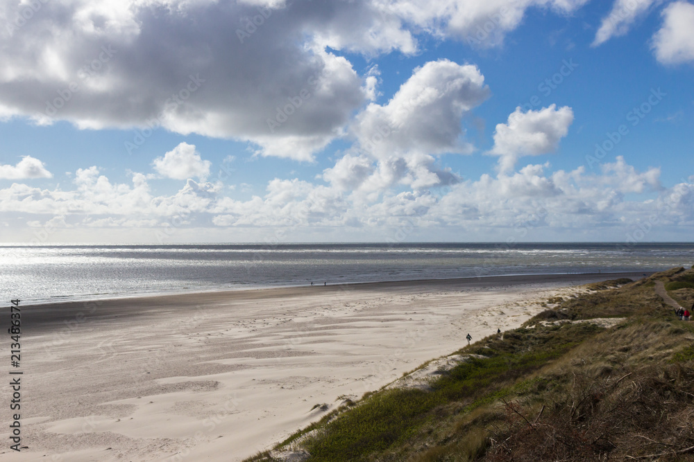 Sandy beach of Southern Jutland, near Esbjerg, Denmark Sandy beach of Southern Jutland, near Esbjerg, Denmark