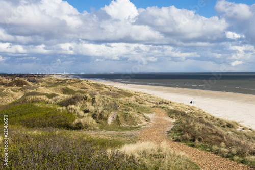 Sandy beach of Southern Jutland, near Esbjerg, Denmark