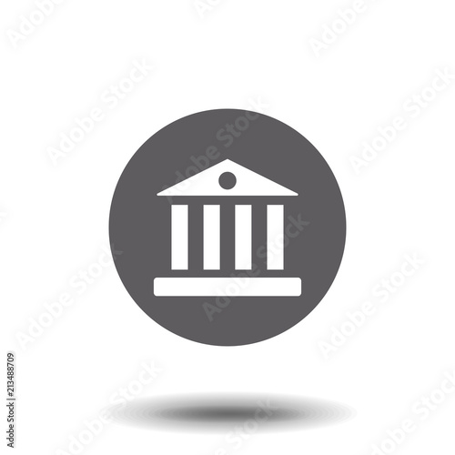 University, flat icon isolated on white background