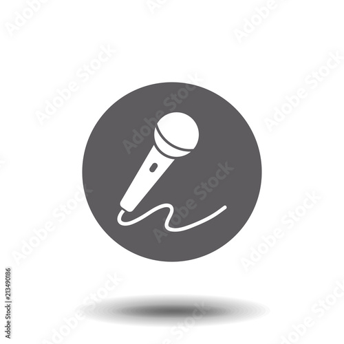 Microphone vector icon, mic symbol. Modern, simple flat vector illustration for web site or mobile app photo