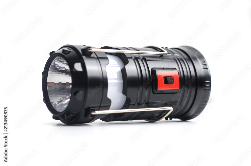Flashlight for tent isolated on white Flashlight for tent isolated on white