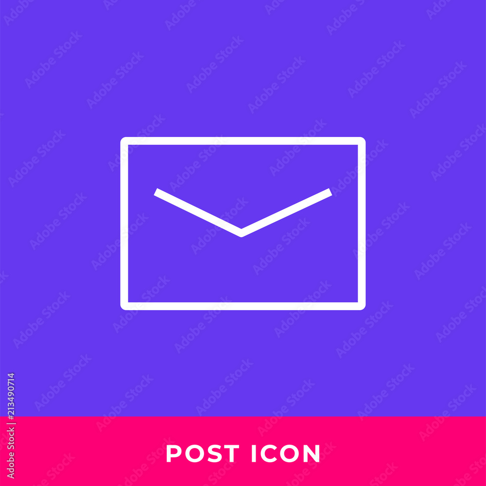 Post icon vector. Modern, simple flat vector illustration for web site or mobile app Post icon vector. Modern, simple flat vector illustration for web site or mobile app