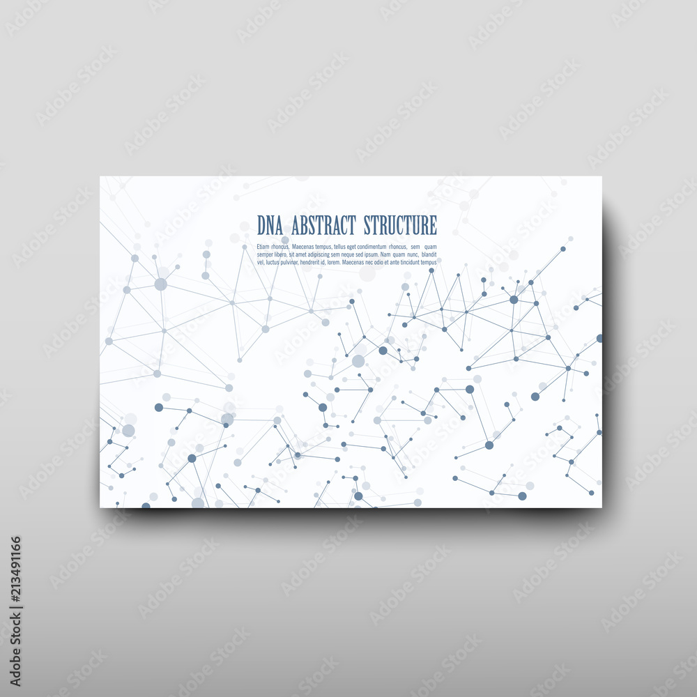 DNA abstract geometric background, layout in A4 set technology brochure flyer design template vector shadow DNA abstract geometric background, layout in A4 set technology brochure flyer design template vector shadow